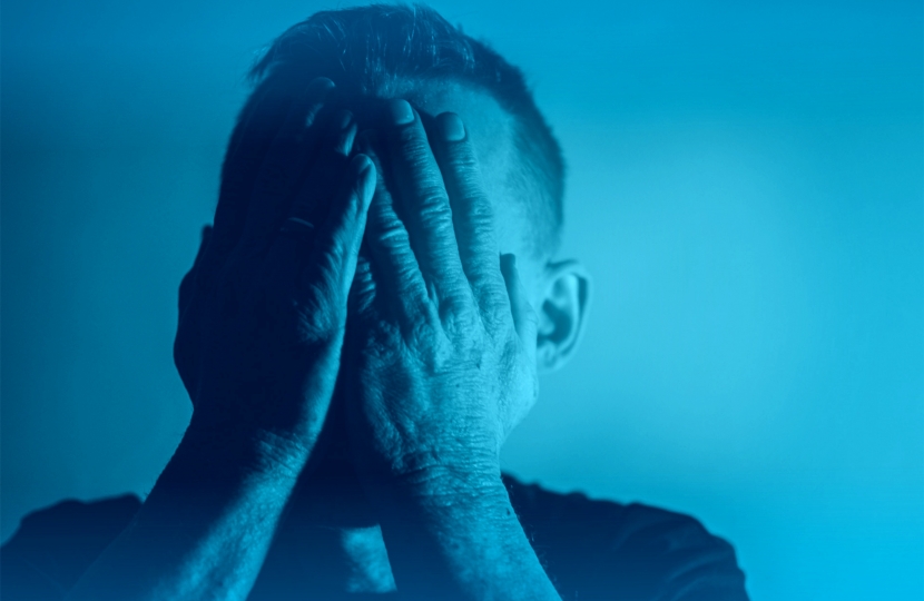 head in hands